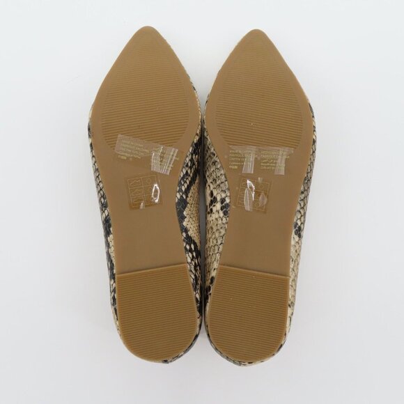 GUESS 8 M Erica Faux Leather Snakeskin Snake Python Pointed Toe Flats Shoes NEW - Picture 10 of 13